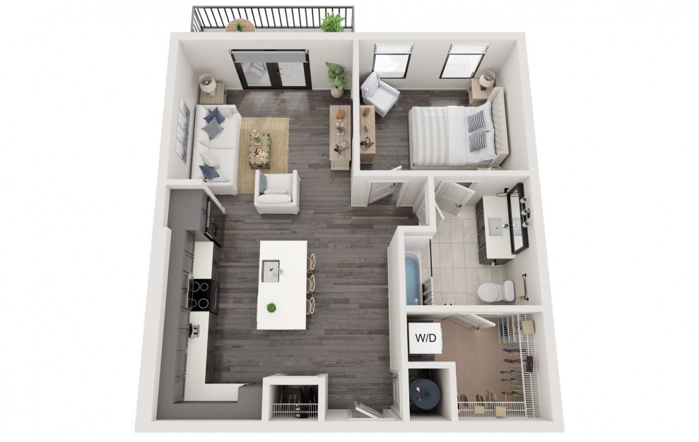 A11  1 Bed and 1 Bath 785 sq ft apartment at The Foundry